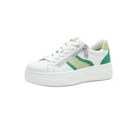 Tamaris Comfort Damen Plateau Sneaker mit Reißverschluss Low Top, Mehrfarbig (Green Comb), 38 EU
