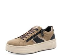 Tamaris Comfort Damen Plateau Sneaker mit Reißverschluss Low Top, Mehrfarbig (Pepper Comb), 39 EU