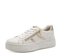 Tamaris Comfort Damen Plateau Sneaker mit Reißverschluss Low Top, Weiß (Offwhite Comb), 39 EU