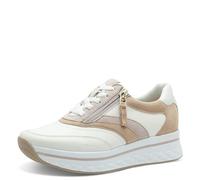 Tamaris Comfort Damen Plateau Sneaker mit Reißverschluss Sportlich, Beige (Beige Comb), 38 EU