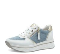 Tamaris Comfort Damen Plateau Sneaker mit Reißverschluss Sportlich, Mehrfarbig (Jeans Comb), 40 EU