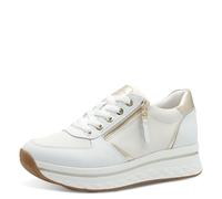 Tamaris Comfort Damen Plateau Sneaker mit Reißverschluss Sportlich, Weiß (White), 40 EU