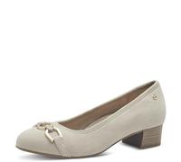 Tamaris Comfort Damen Pumps aus Leder Kleiner Absatz, Beige (Beige Suede), 38 EU
