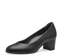 Tamaris Comfort Damen Pumps aus Leder mit Blockabsatz, Schwarz (Black), 39 EU