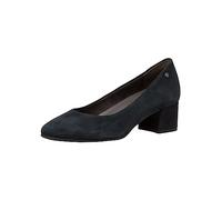 Tamaris Comfort Damen Pumps aus Wildleder Kleiner Absatz Comfort Fit, Blau (Navy), 37 EU