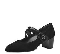 Tamaris COMFORT Damen Pumps mit Riemen Mary Jane aus Leder, Schwarz (Black), 38 EU
