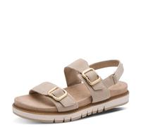 Tamaris COMFORT Damen Sandal Flat MultiAdjustable BEIGE SUEDE 39