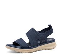 Tamaris Comfort Damen Sandalen flach zum Schlupfen Vegan, Blau (Navy), 38 EU