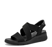 Tamaris Comfort Damen Sandalen flach zum Schlupfen Vegan, Schwarz (Black Uni), 37 EU