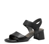 Tamaris Comfort Damen Sandalen mit Absatz aus Leder mit Blockabsatz, Schwarz (Black Nappa), 41 EU