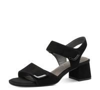 Tamaris Comfort Damen Sandalen mit Absatz aus Leder mit Blockabsatz, Schwarz (Black Suede), 41 EU