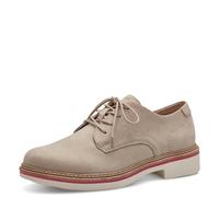 Tamaris Comfort Damen Schnürschuhe Oxford aus Leder, Braun (Taupe), 37 EU