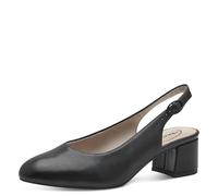 Tamaris COMFORT Damen Slingpumps aus Leder mit Schließe, Schwarz (Black), 38 EU