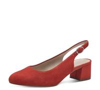 Tamaris Comfort Damen Slingpumps aus Leder Elegant, Rot (Red Suede), 36 EU
