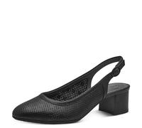 Tamaris Comfort Damen Slingpumps aus Leder Elegant, Schwarz (Black), 39 EU
