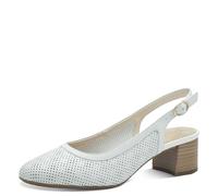 Tamaris Comfort Damen Slingpumps aus Leder Elegant, Weiß (White), 36 EU