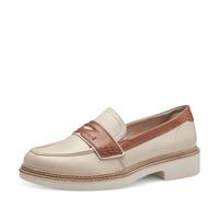 Tamaris Comfort Damen Slipper aus Leder Elegant, Mehrfarbig (Ivory Comb), 38 EU