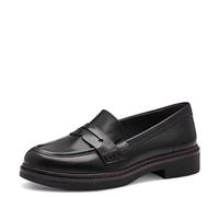 Tamaris Comfort Damen Slipper aus Leder Elegant, Schwarz (Black), 39 EU