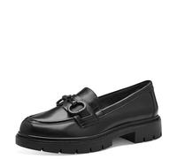 Tamaris Comfort Damen Slipper aus Leder Elegant, Schwarz (Black Nappa), 37 EU