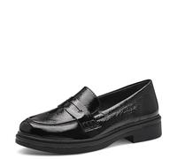 Tamaris Comfort Damen Slipper aus Leder Elegant, Schwarz (Black Patent), 38 EU