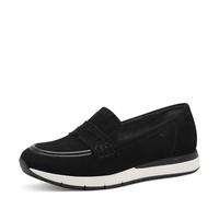 Tamaris Comfort Damen Slipper Elegant Bequem, Schwarz (Black Suede), 37 EU