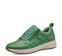 Tamaris Comfort Damen Sneaker flach aus Leder mit Reißverschluss, Grün (Green Nappa), 36 EU
