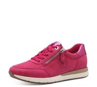 Tamaris Comfort Damen Sneaker flach aus Leder mit Reißverschluss, Rosa (Fuxia), 37 EU