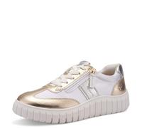 Tamaris COMFORT Damen Sneaker flach mit Chunky-Sohle Low Top, Mehrfarbig (Gold/Silver), 39 EU