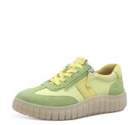 Tamaris Comfort Damen Sneaker flach mit Chunky-Sohle Low Top, Mehrfarbig (Yellow/Green), 39 EU