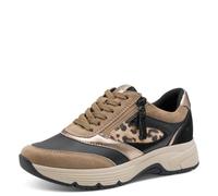Tamaris Damen Sneaker Comfort, flach mit Reißverschluss, elastisch, Mehrfarbig (Pepper Comb) 38 EU