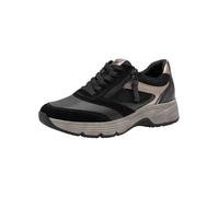 Tamaris Comfort Damen Sneaker flach mit Reißverschluss Elastisch, Schwarz (Black Comb), 41 EU