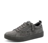 Tamaris Comfort Damen Sneaker flach mit Reißverschluss Freizeit, Grau (Anthracite Sue), 39 EU