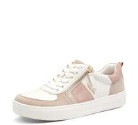 Tamaris Comfort Damen Sneaker flach mit Reißverschluss Freizeit, Mehrfarbig (Beige/Rose), 37 EU