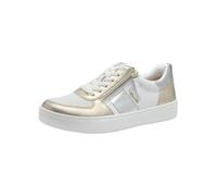 Tamaris Comfort Damen Sneaker flach mit Reißverschluss Freizeit, Mehrfarbig (Gold/Silver), 38 EU