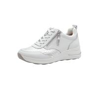Tamaris Comfort Damen Sneaker flach mit Schnürsenkeln mit Reißverschluss, Weiß (White Nappa), 39 EU