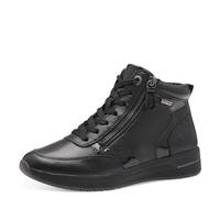 TAMARIS Comfort Damen Sneaker hoch zum Schnüren mit Reißverschluss, Schwarz (Black), 38 EU