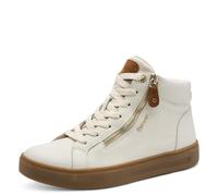 Tamaris Comfort Damen Sneaker hoch zum Schnüren mit Reißverschluss, Weiß (Offwhite), 38 EU