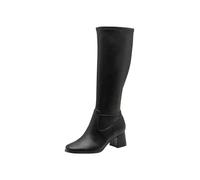 Tamaris Comfort Damen Stiefel mit Blockabsatz Kniehoch, Schwarz (Black), 37 EU