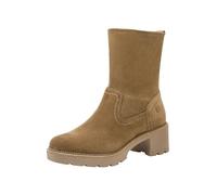 Tamaris Comfort Damen Stiefeletten aus Leder mit Blockabsatz, Beige (Cappuccino), 39 EU