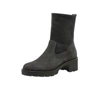 Tamaris Comfort Damen Stiefeletten aus Leder mit Blockabsatz, Grau (Anthracite), 42 EU