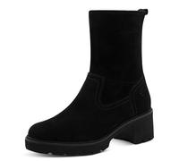Tamaris Comfort Damen Stiefeletten aus Leder mit Blockabsatz, Schwarz (Black), 37 EU