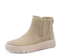 Tamaris Comfort Damen Stiefeletten aus Leder mit Reißverschluss, Beige (Beige), 39 EU