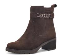 Tamaris COMFORT Damen Stiefeletten mit Absatz aus Leder Blockabsatz, Braun (Mocca Suede), 38 EU