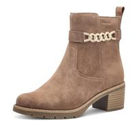 Tamaris COMFORT Damen Stiefeletten mit Absatz aus Leder Blockabsatz, Braun (Pepper Suede), 40 EU