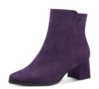 Tamaris COMFORT Damen Stiefeletten mit Absatz aus Leder Blockabsatz, Lila (Purple Suede), 37 EU