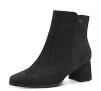 Tamaris COMFORT Damen Stiefeletten mit Absatz aus Leder Blockabsatz, Schwarz (Black Suede), 38 EU
