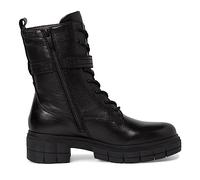 Tamaris COMFORT Damen Stiefeletten mit Absatz aus Leder mit Schnalle Comfort Fit, Schwarz (Black Nappa), 36 EU