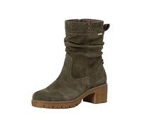 Tamaris COMFORT Damen Stiefeletten mit Absatz aus Leder Warm Gefüttert mit Reißverschluss Comfort Fit, Grün (Khaki), 37 EU
