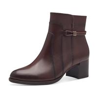 TAMARIS COMFORT Damen Stiefeletten mit Absatz mit Reißverschluss Blockabsatz, Braun (Chestnut), 39 EU