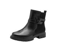 Tamaris Damen Stiefeletten Comfort - mit Schnallen, Leder/Textil, Warmfutter, schwarz - Größe 38